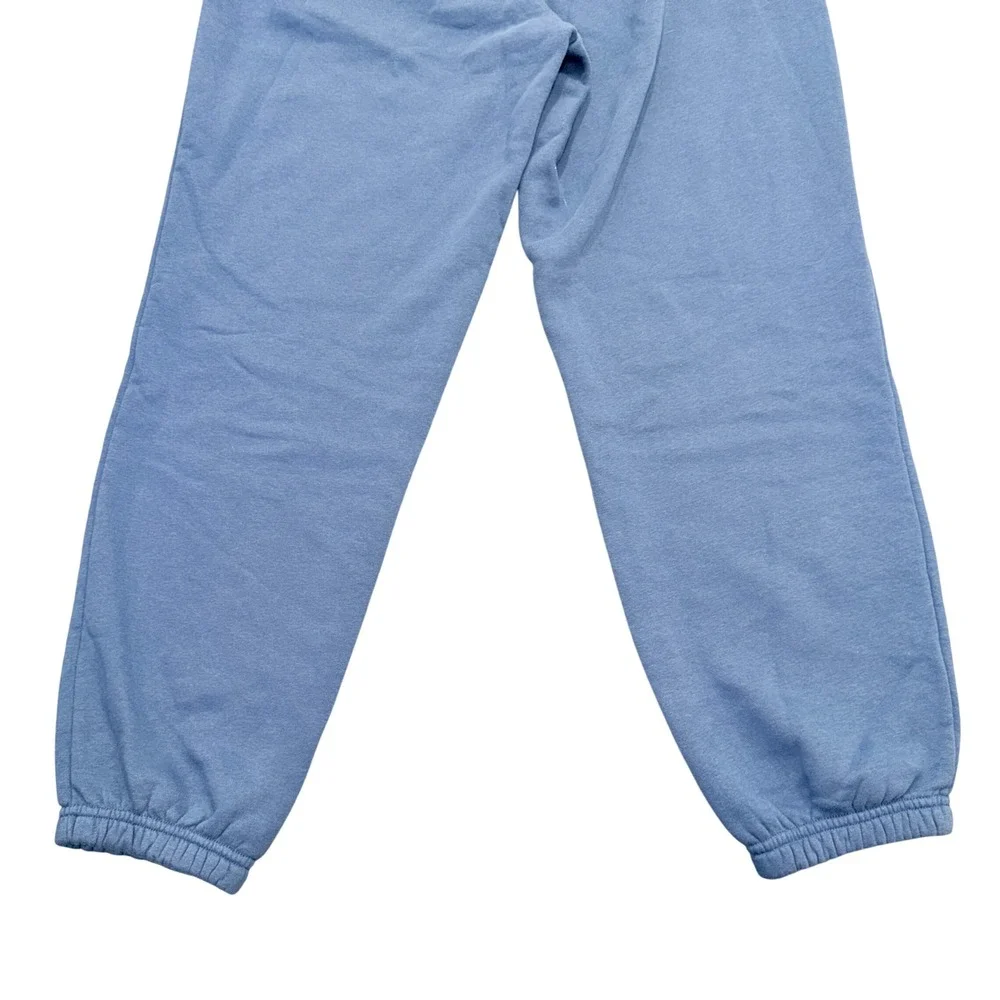Reebok‎ Mens Blue Fleece Jogger Sweatpants Relaxed Fit Drawstring Elastic Cuffs